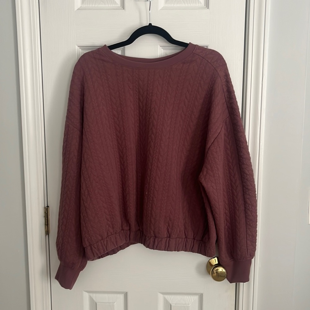 Purple crew knit sweatshirt